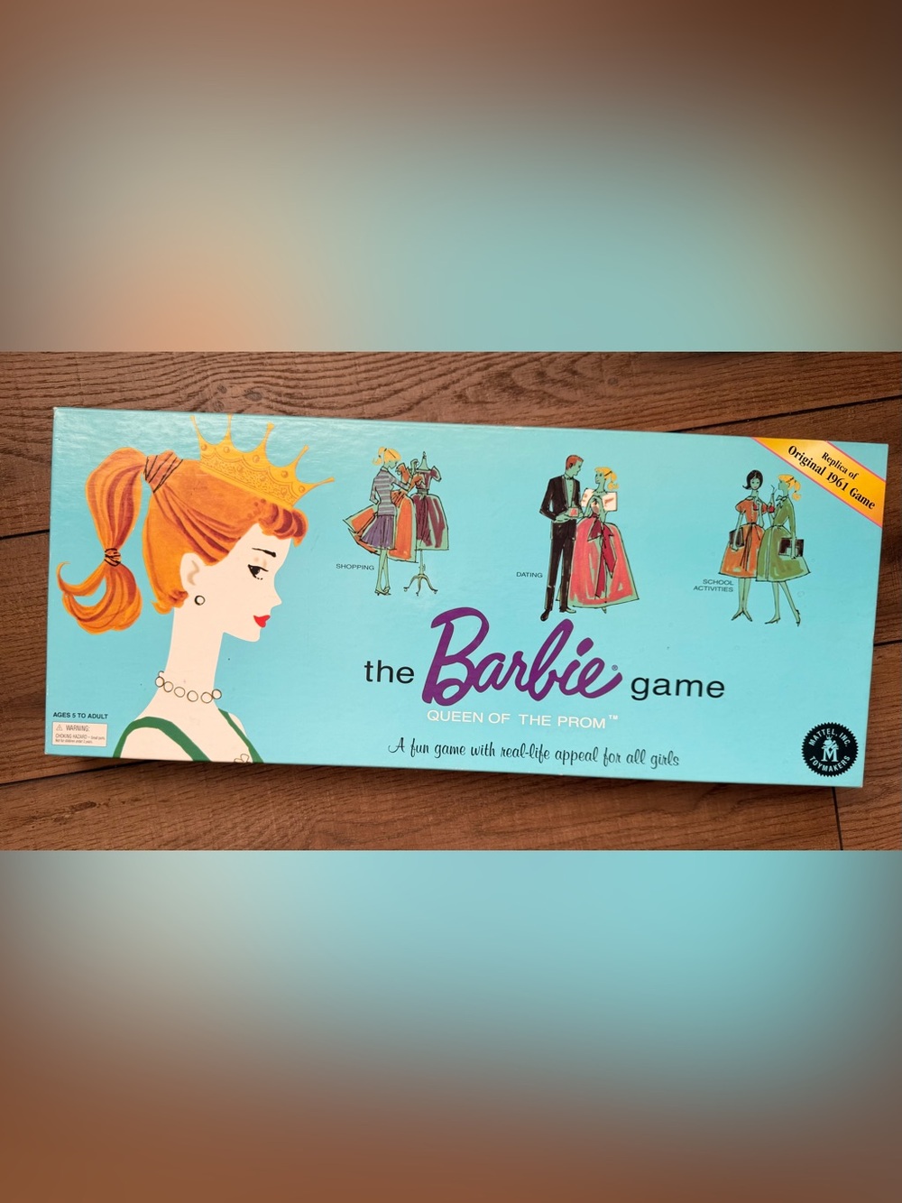 The Barbie Game Queen of the Prom Mattel 1994 Replica Board Game